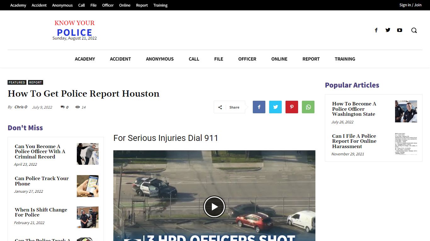 How To Get Police Report Houston - KnowYourPolice.net